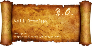 Nell Orsolya névjegykártya