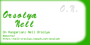 orsolya nell business card